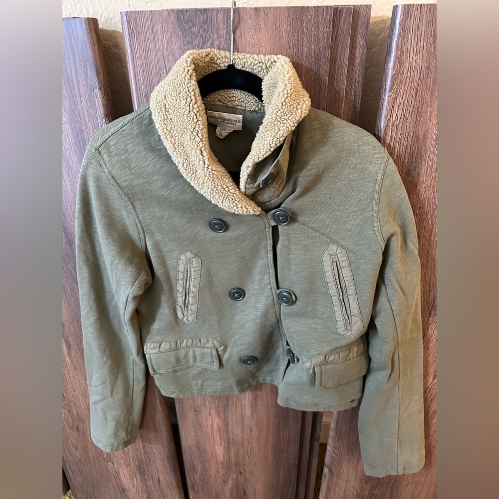 Ralph Lauren Denim and Supply - Women’s Cropped Sweatshirt Jacket - Size Large